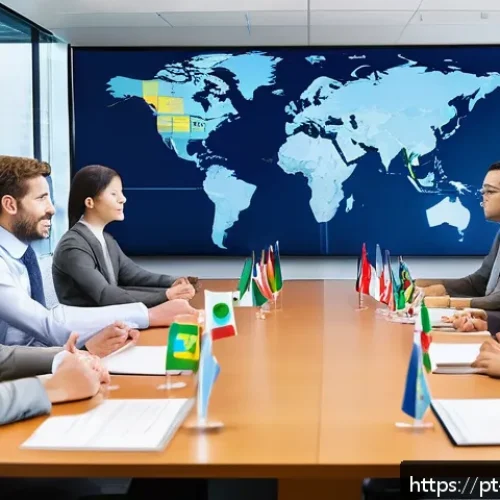 Home 33 재무 조율에서의 문화적 차이 이해하기 - A detailed corporate office scene depicting a multicultural financial team in a global company, feat...
