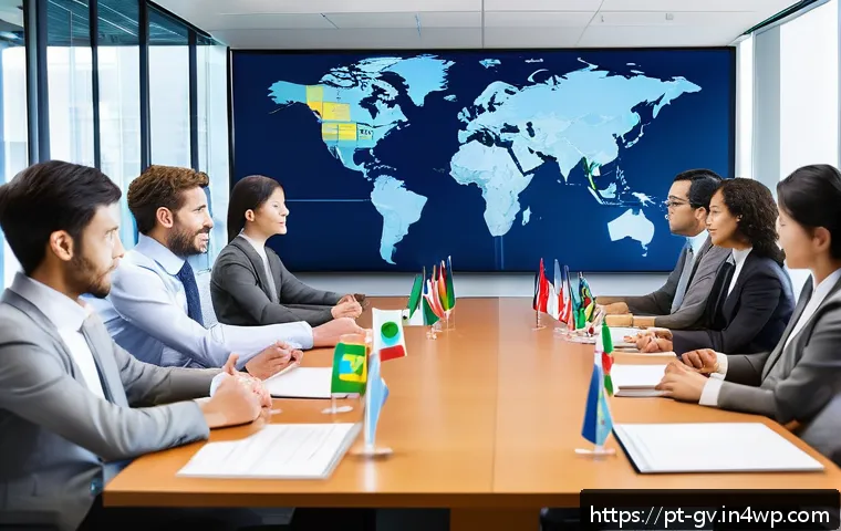 재무 조율에서의 문화적 차이 이해하기 - A detailed corporate office scene depicting a multicultural financial team in a global company, feat...